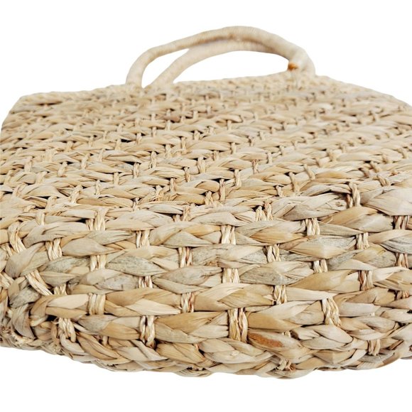 Basket weave purse floral straw hand held - Picture 4 of 8